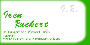 iren ruckert business card
